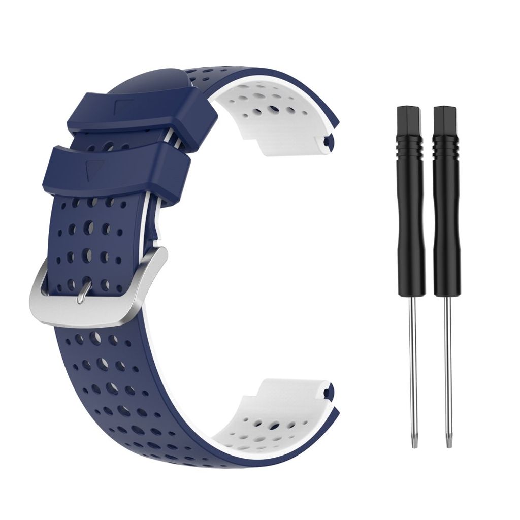 Garmin Forerunner 735XT/620/630/220/230/238 Tvåfärgat Klockarmband - Blå/Vit
