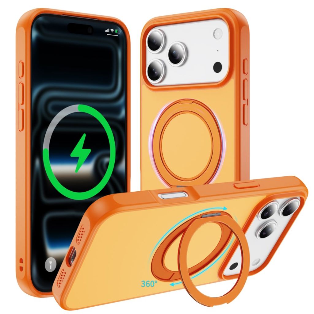 iPhone 18 Pro Max/17 Pro Max MagSafe-deksel med stativ – oransje