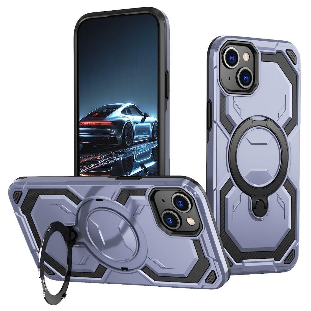 iPhone 13 Case Magnetic Ring Kickstand - Light Blue