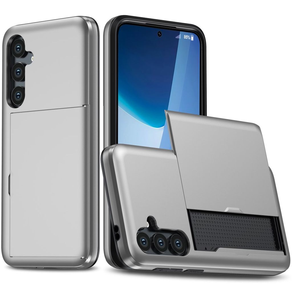 Samsung Galaxy S25 FE Skal med Kortfack - Silver
