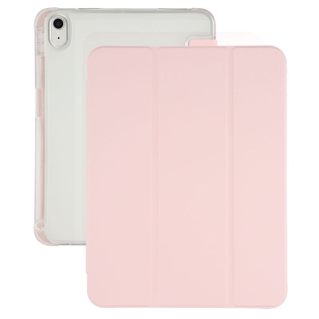 iPad A16 11" 2025/10.9" 2024 Tri-fold flip cover med holder til styluspen - Lyserød