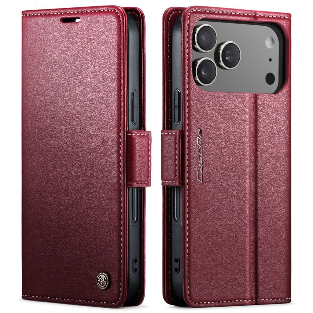 CASEME iPhone 17 Pro Max Etui med Kortspor - Rød