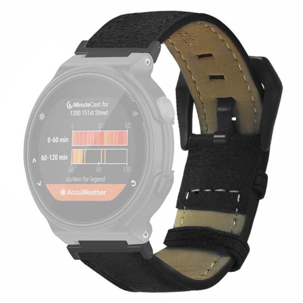 Garmin Forerunner 220/230/235/620/630/735X Klockarmband i PU-läder - Svart