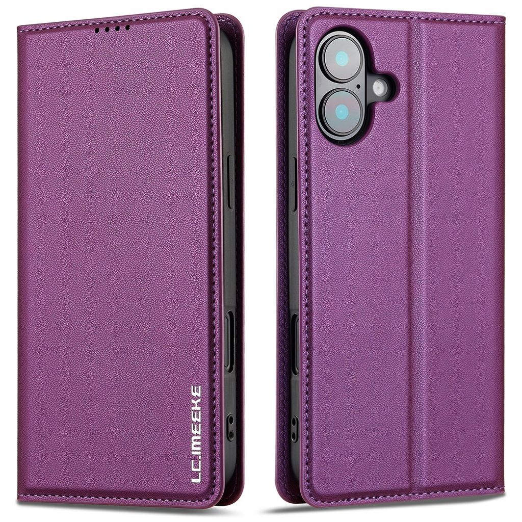 LC.IMEEKE iPhone 17 Wallet Cover - Purple