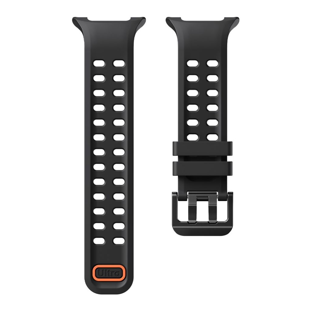 Samsung Galaxy Watch9/8/8 Classic silikon klokkerem med dobbel spenne - Svart