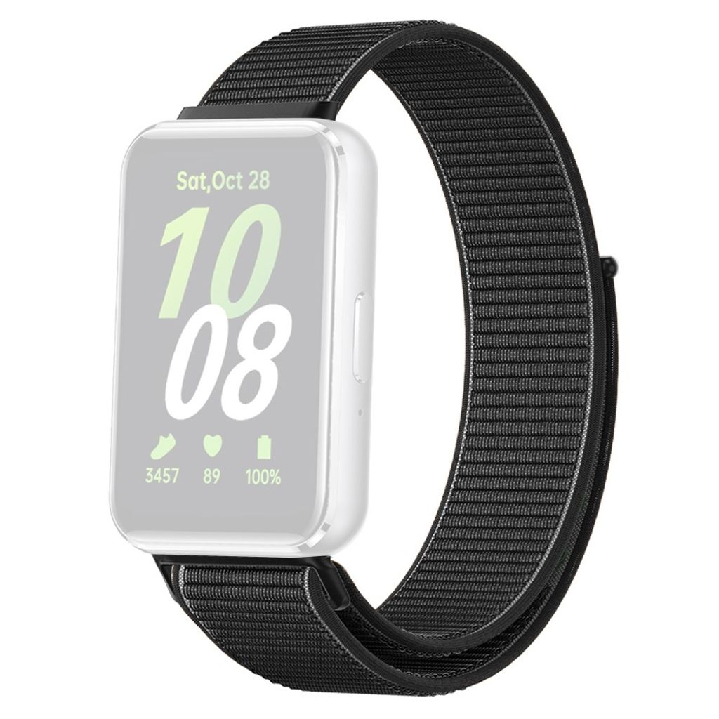 Samsung Galaxy Fit3 Flätat Klockarmband i Nylon - Svart