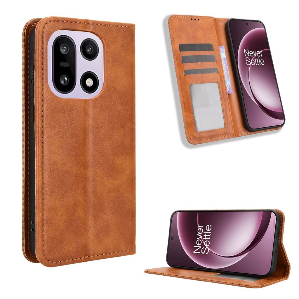 OnePlus 15 5G Wallet Cover - Brown