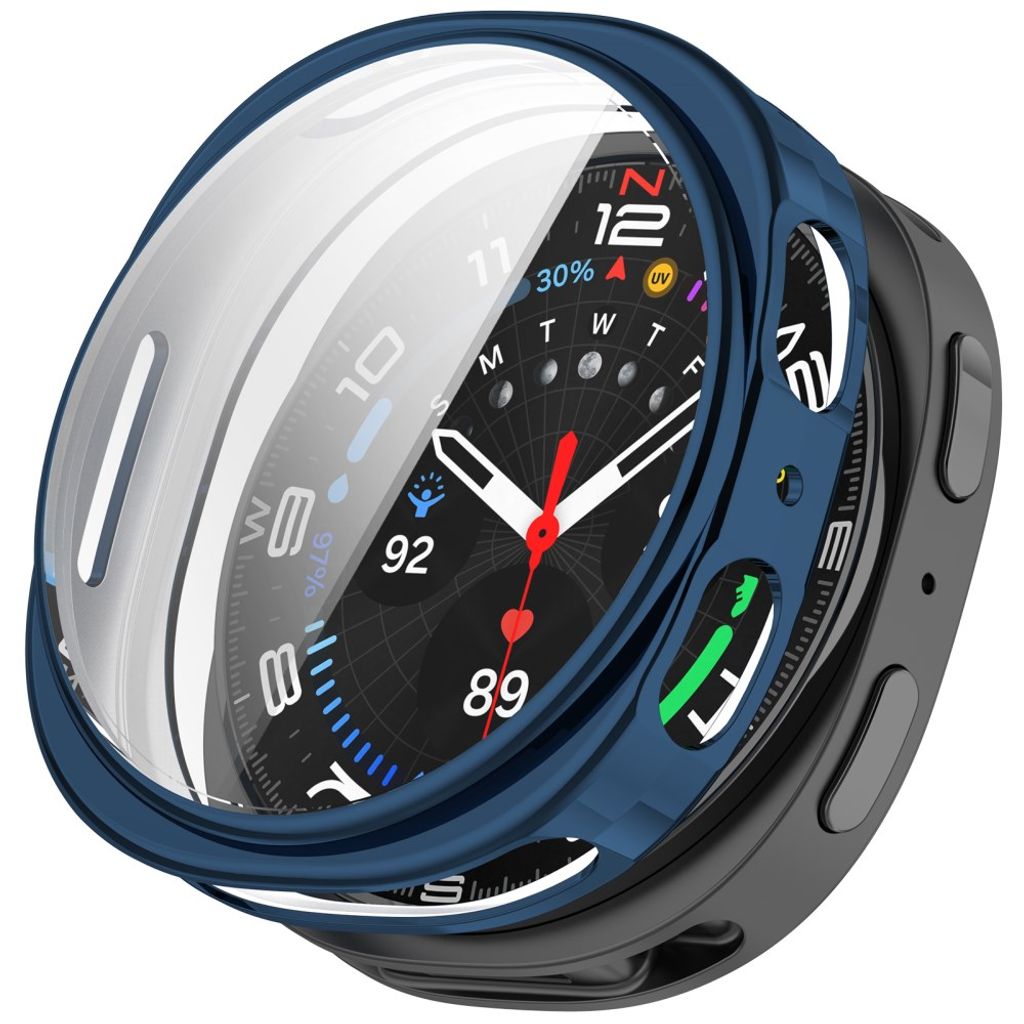 Samsung Galaxy Watch9 44mm TPU-deksel med skjermbeskytter - Marineblå