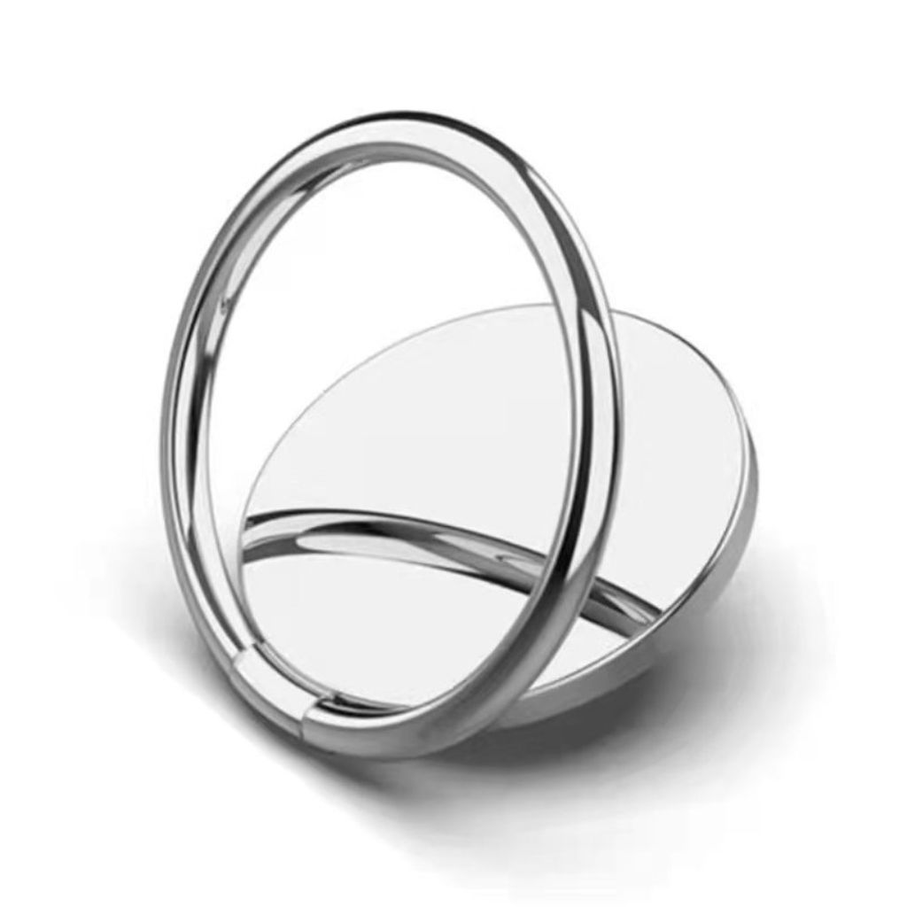 Magnetic ring holder for phone with kickstand – Silver
