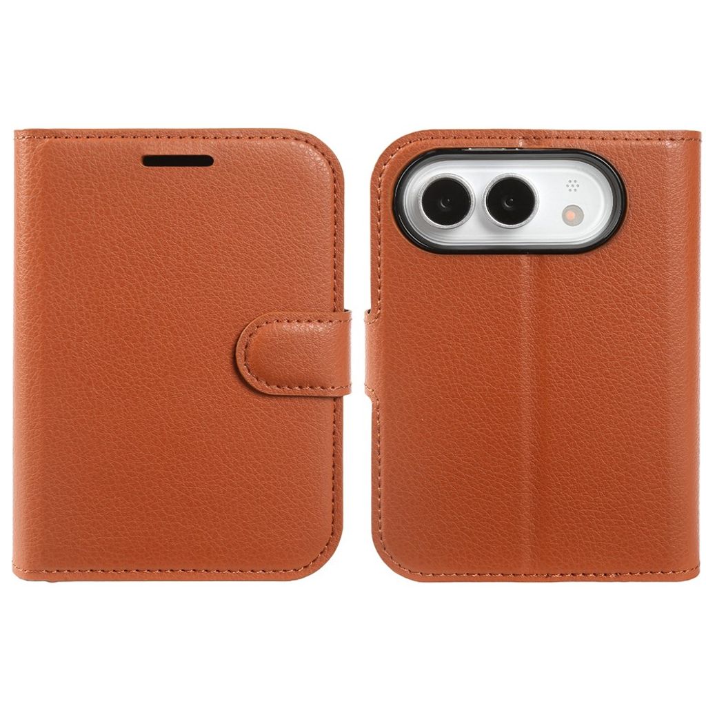 iPhone Duo Lompakkokotelo PU-nahka - Ruskea