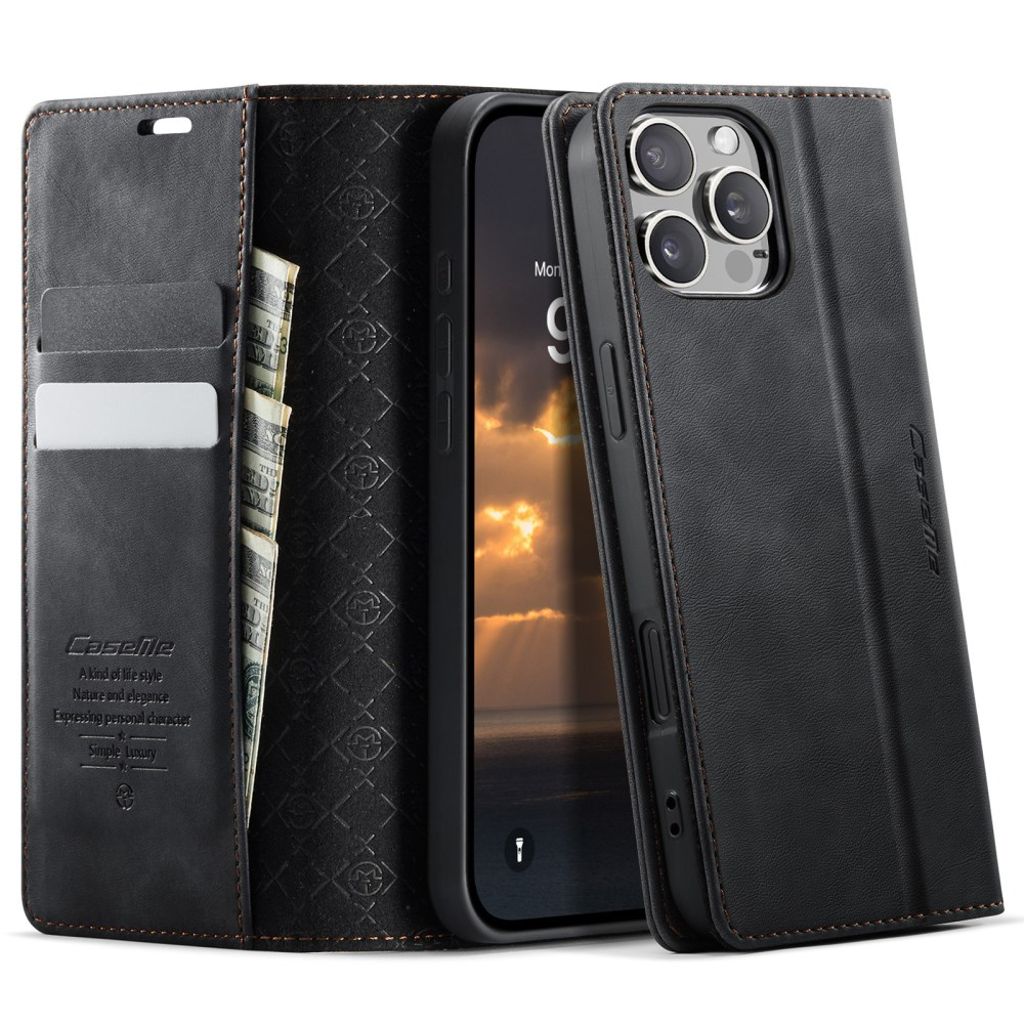 CASEME iPhone 16 Pro Etui med Stativ - Svart