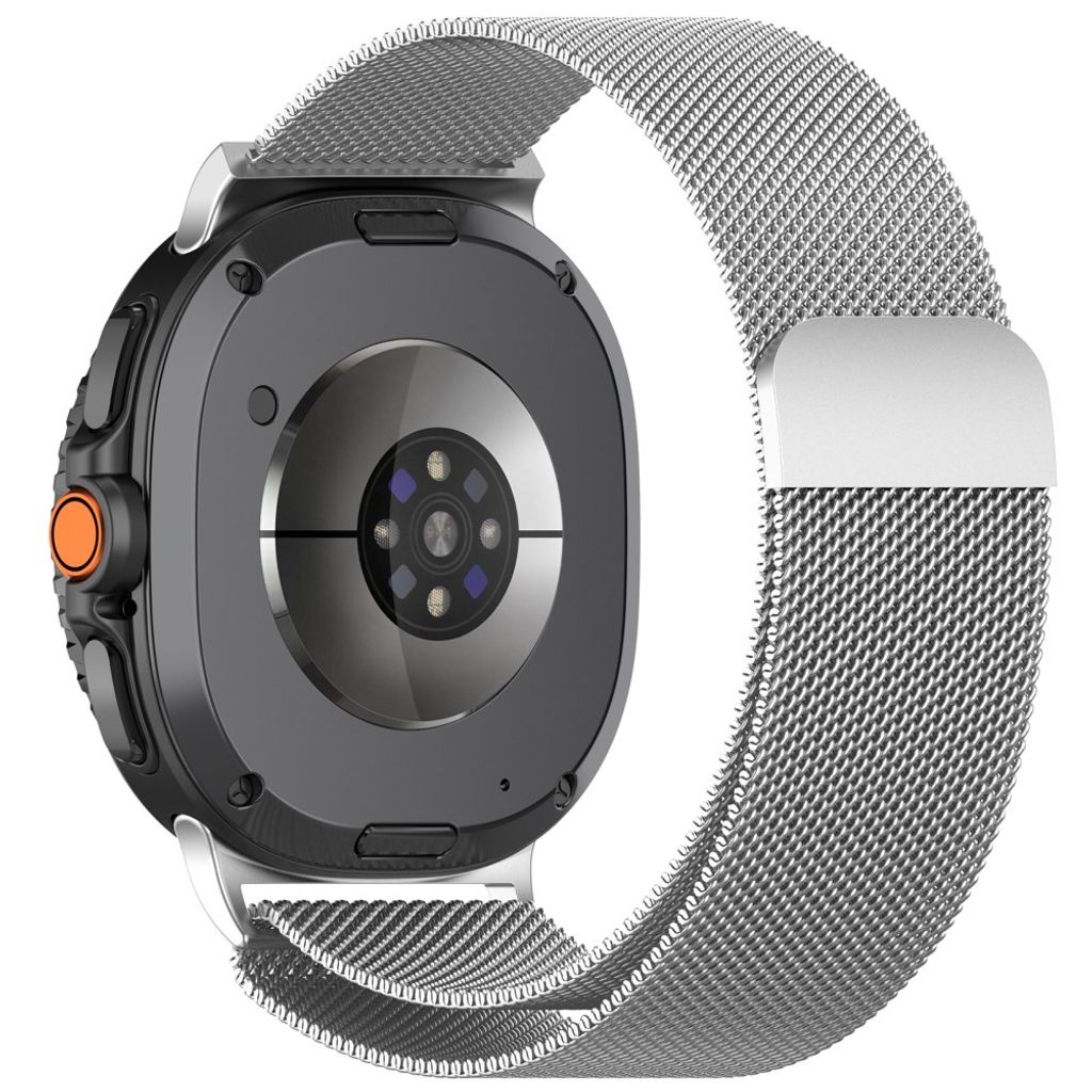 Samsung Galaxy Watch9 Milanesisk magnetisk klokkerem i rustfritt stål - Sølv