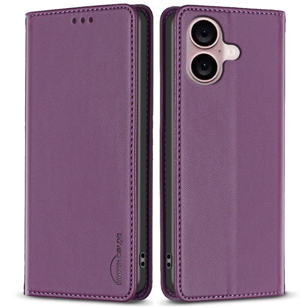 BINFEN COLOR iPhone 16 Plus Wallet Cover Magnetic – Dark Purple