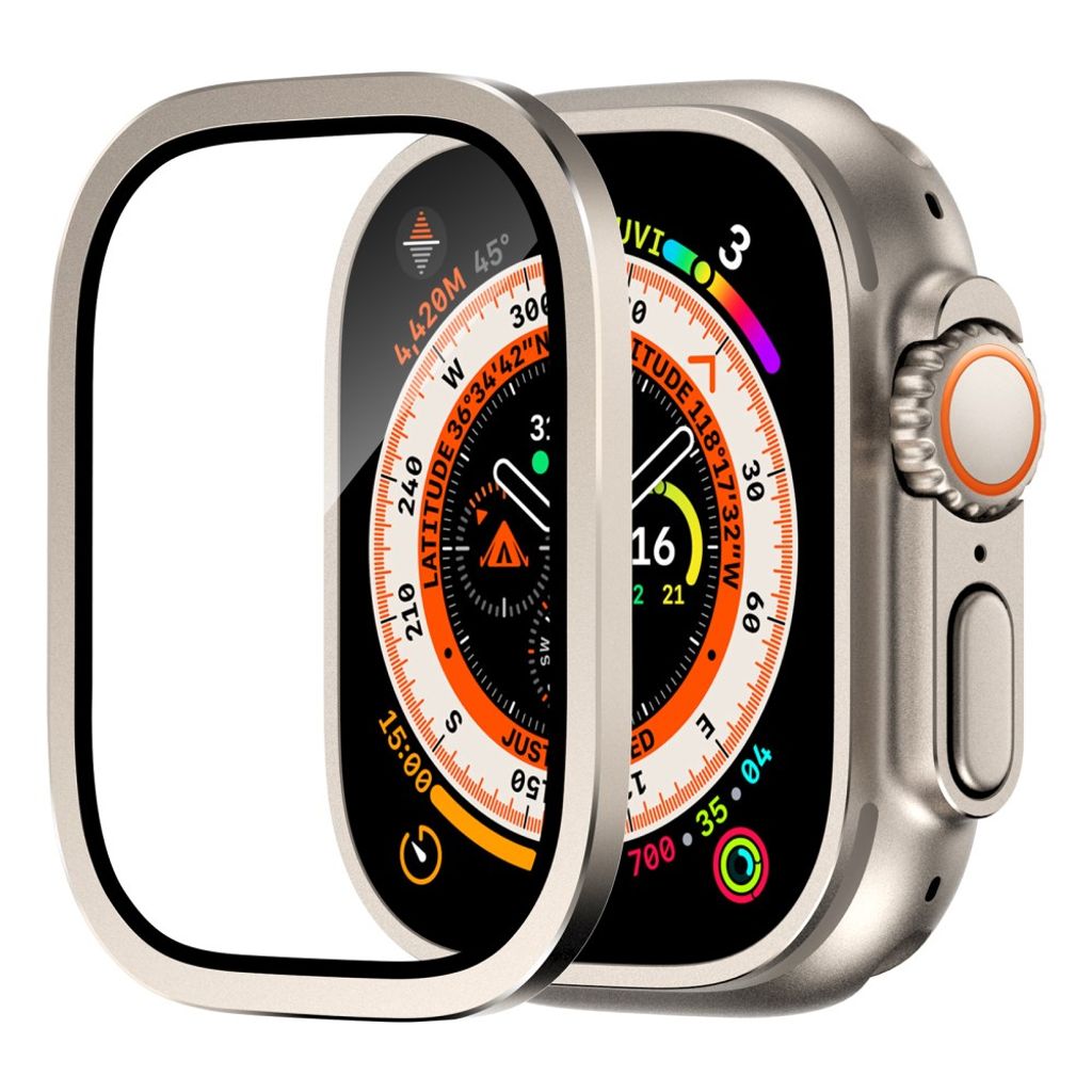 Apple Watch Ultra 3/Ultra 2/Ultra 49 mm skjermbeskytter i herdet glass – grå