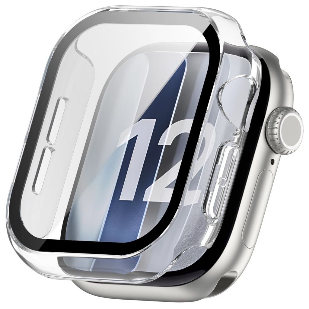 Apple Watch 12 42mm Deksel med skjermbeskytter i herdet glass - Gjennomsiktig