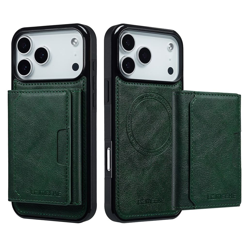 LC.IMEEKE iPhone 17 Pro Max MagSafe cover med pung - Grøn