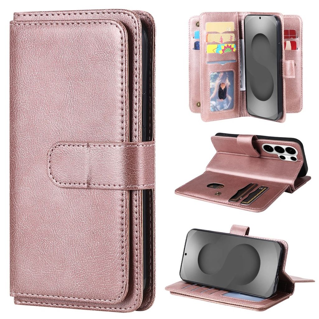Samsung Galaxy S26 Ultra Cover with 10 Card Slots - Rose gold