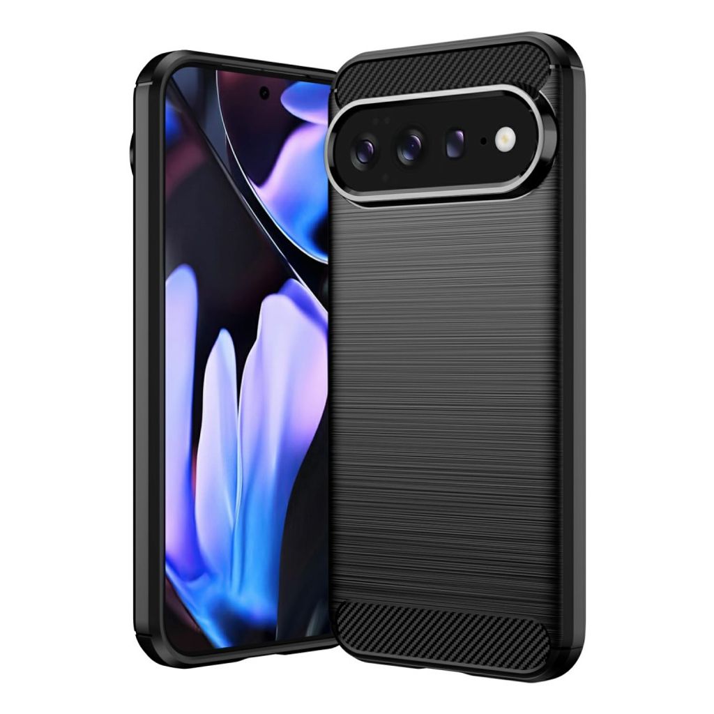 Google Pixel 11 Pro XL TPU deksel i karbonfibertekstur - Svart