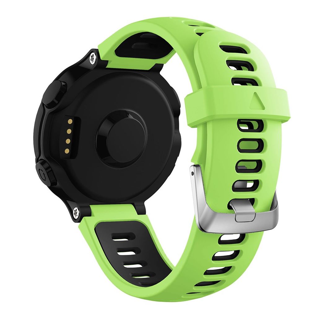 Garmin Forerunner 735XT/220/230/235/620/630 Silikon Klokkereim - Svart/Grønn