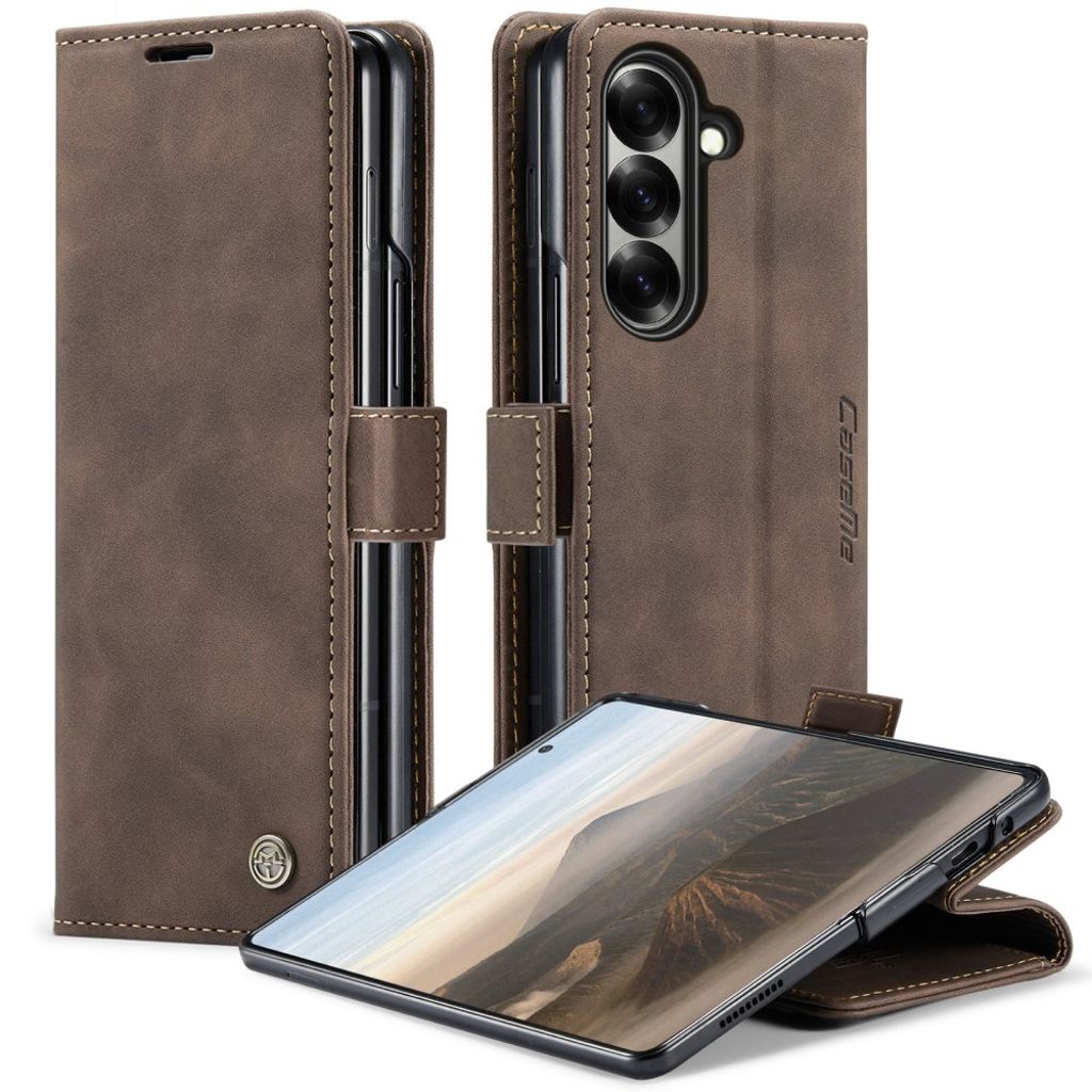 CASEME Samsung Galaxy Z Fold7 5G Plånboksfodral - Brun