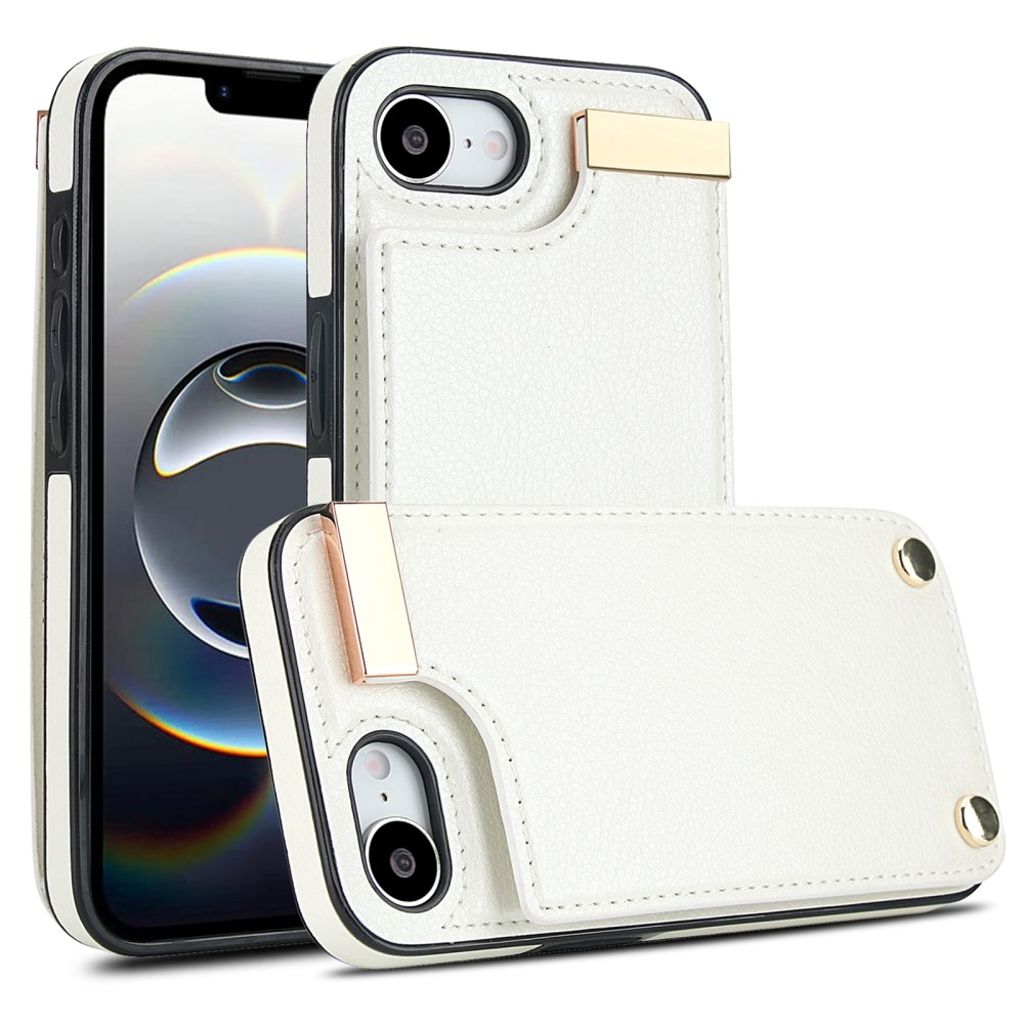 iPhone 16e Case with Card Holder - White