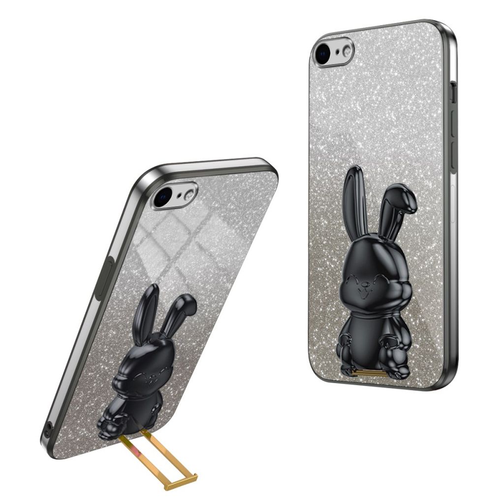 iPhone 6/7/8/SE 2020/2022 Skal med Stativ - Svart