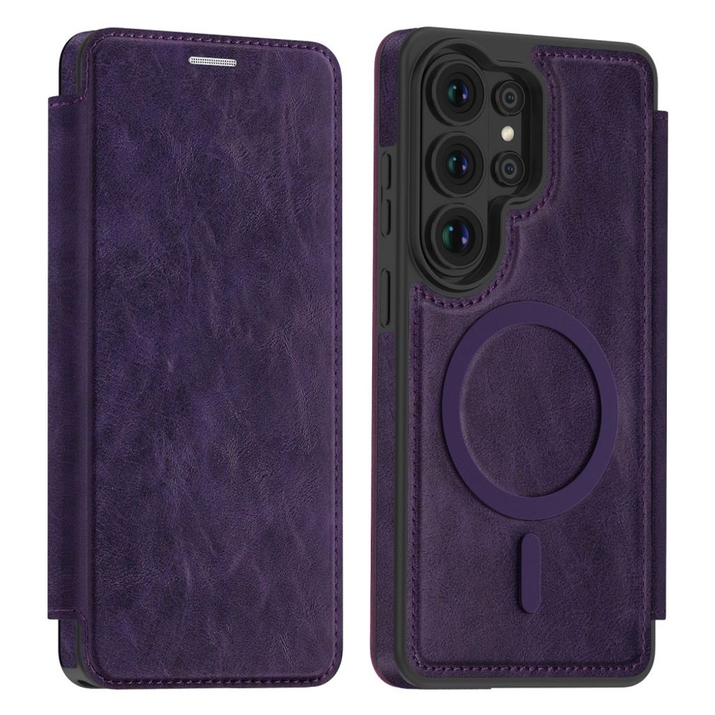 Samsung Galaxy S26 Ultra MagSafe Lompakkokotelo - Tummanvioletti