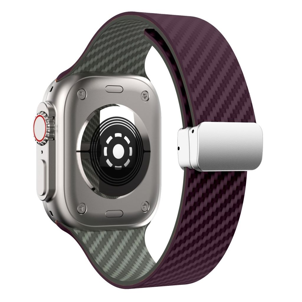 Apple Watch 42 / 41/ 40 / 38mm Klockarmband kolfibertextur - Lila