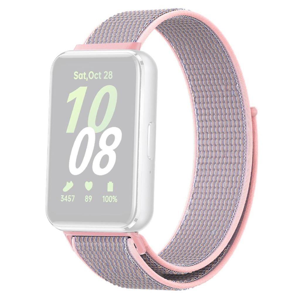 Samsung Galaxy Fit3 Flätat Klockarmband i Nylon - Rosa