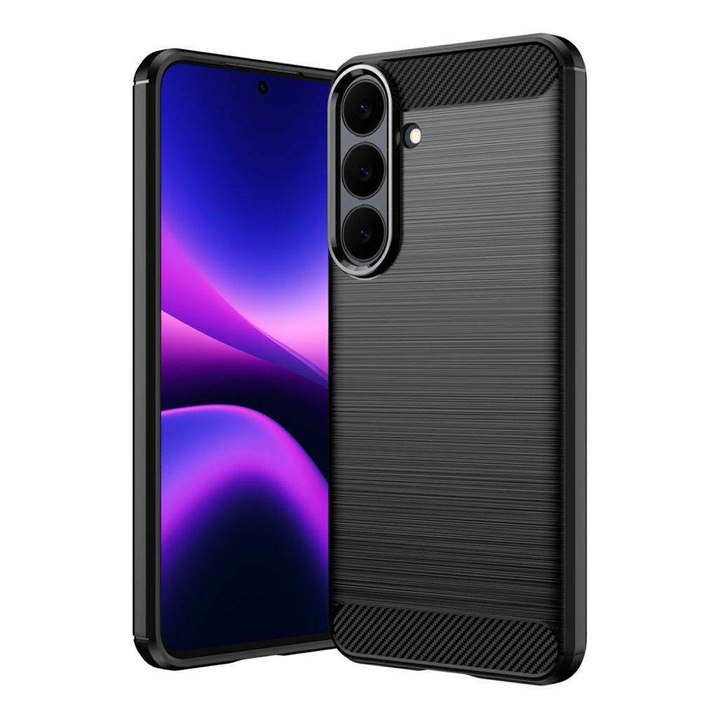 Samsung Galaxy S26 FE Deksel Karbonfibertekstur TPU - Svart