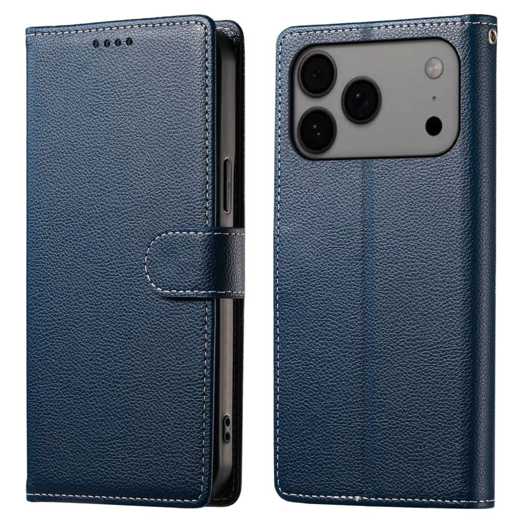 iPhone 18 Pro Max/17 Pro Max lommebokdeksel – mørkeblå