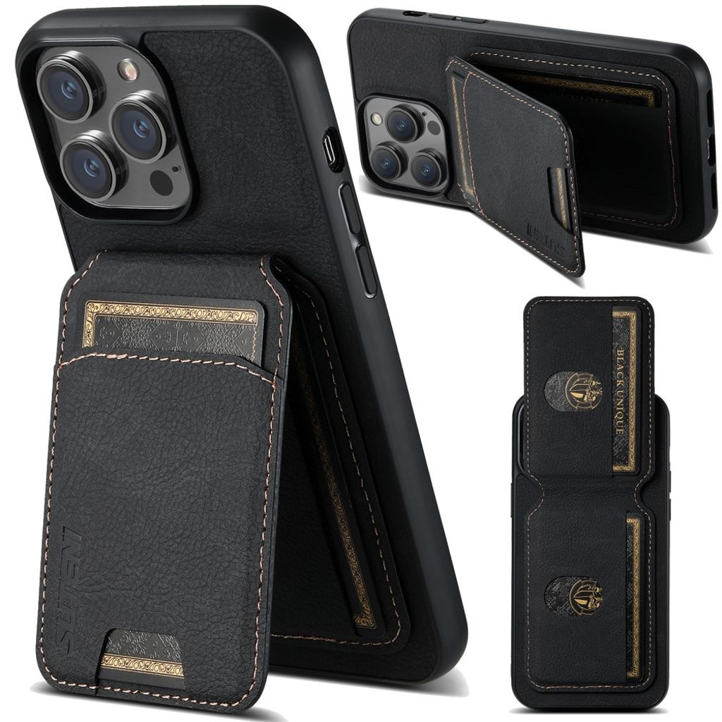 SUTENI iPhone 15 Pro MagSafe Plånboksskal – Svart