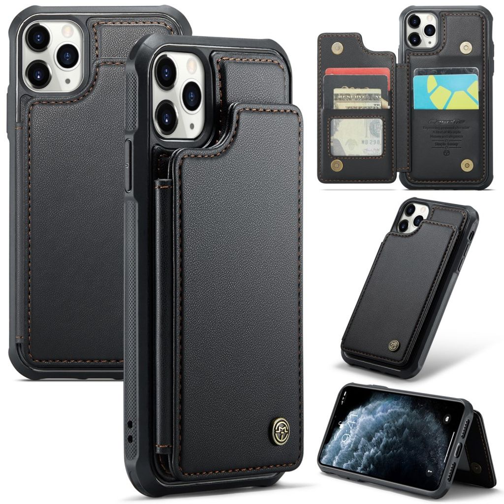 CASEME iPhone 11 Pro Cover med 5 Kortplads - Sort