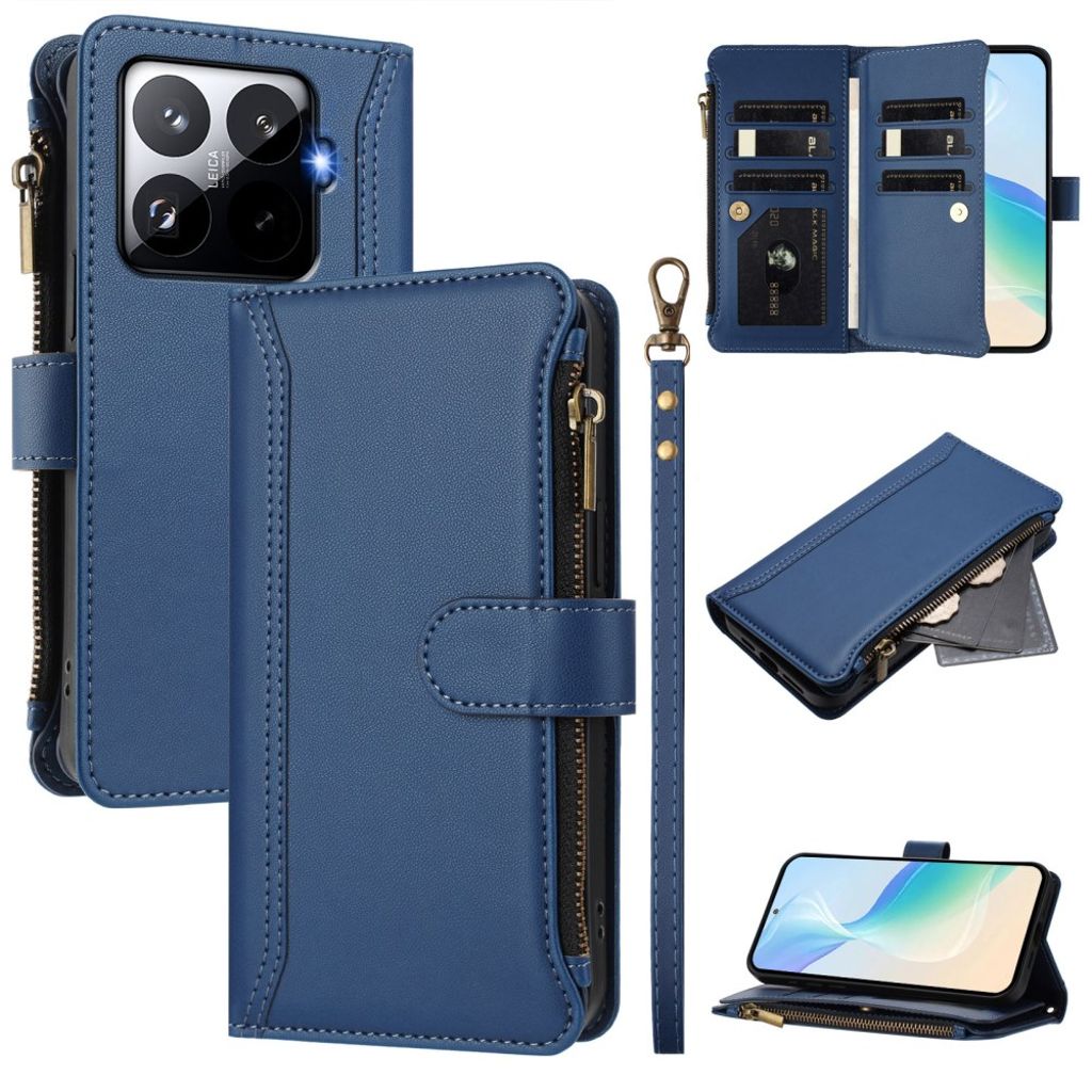 Xiaomi 15T Pro Kotelo 9 Korttipaikka - Tummansininen