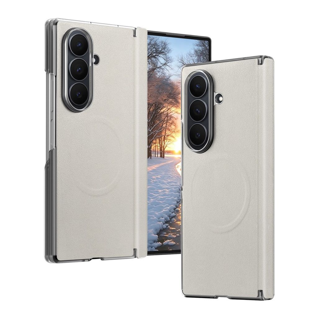 Samsung Galaxy Z Fold8 Ultra MagSafe Kuori PU-nahkaa - Beige