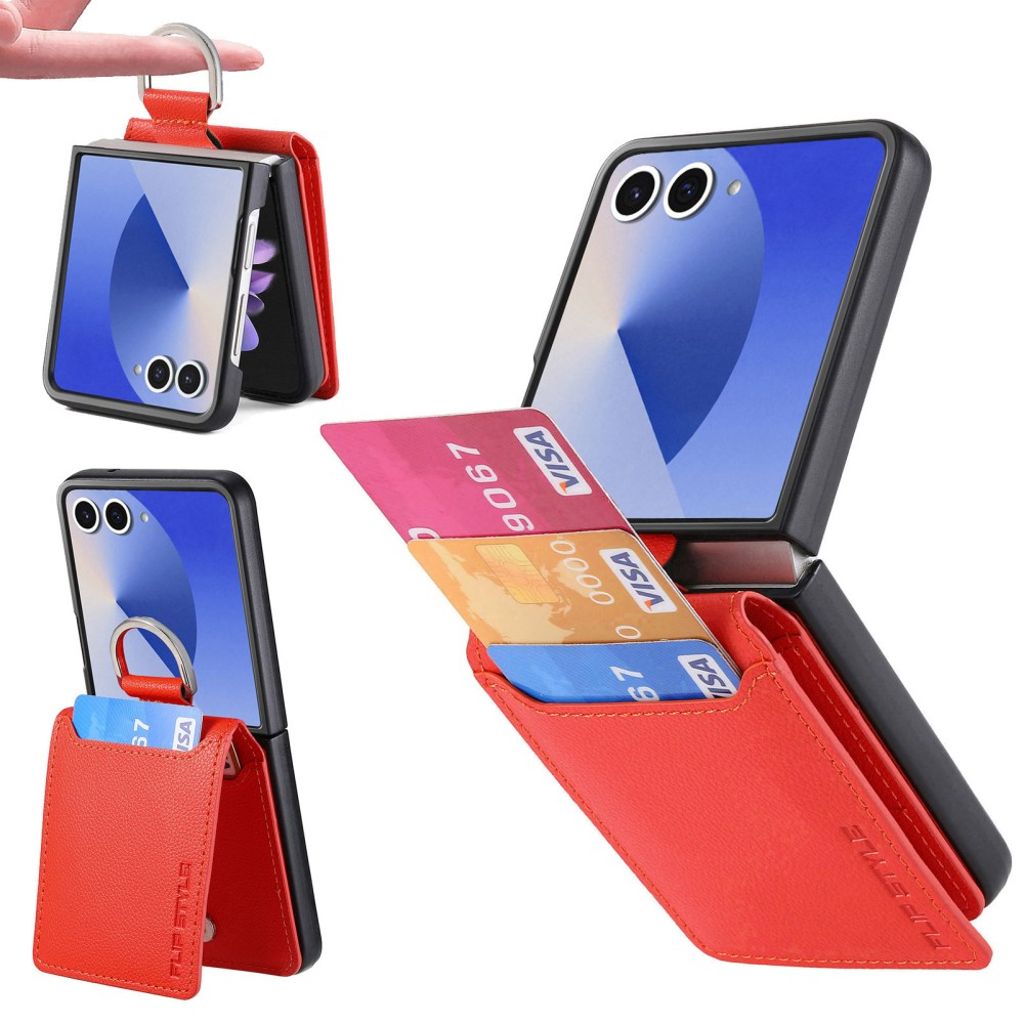 Samsung Galaxy Z Flip7 5G cover med ringholder - Orange