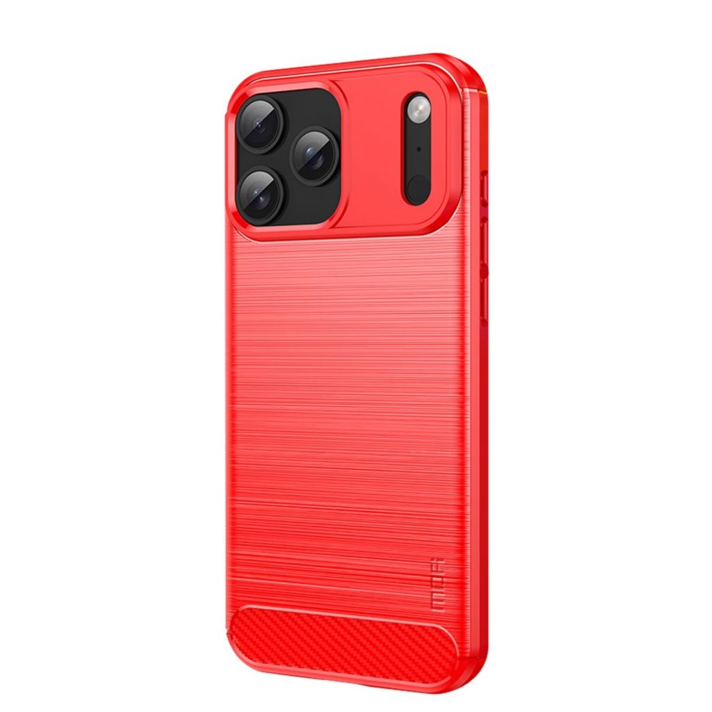 MOFI iPhone 18 Pro Max Kuori hiilikuiturakenteella - Punainen