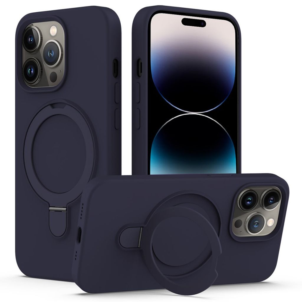iPhone 14 Pro MagSafe Case with Ring Stand - Midnight Blue