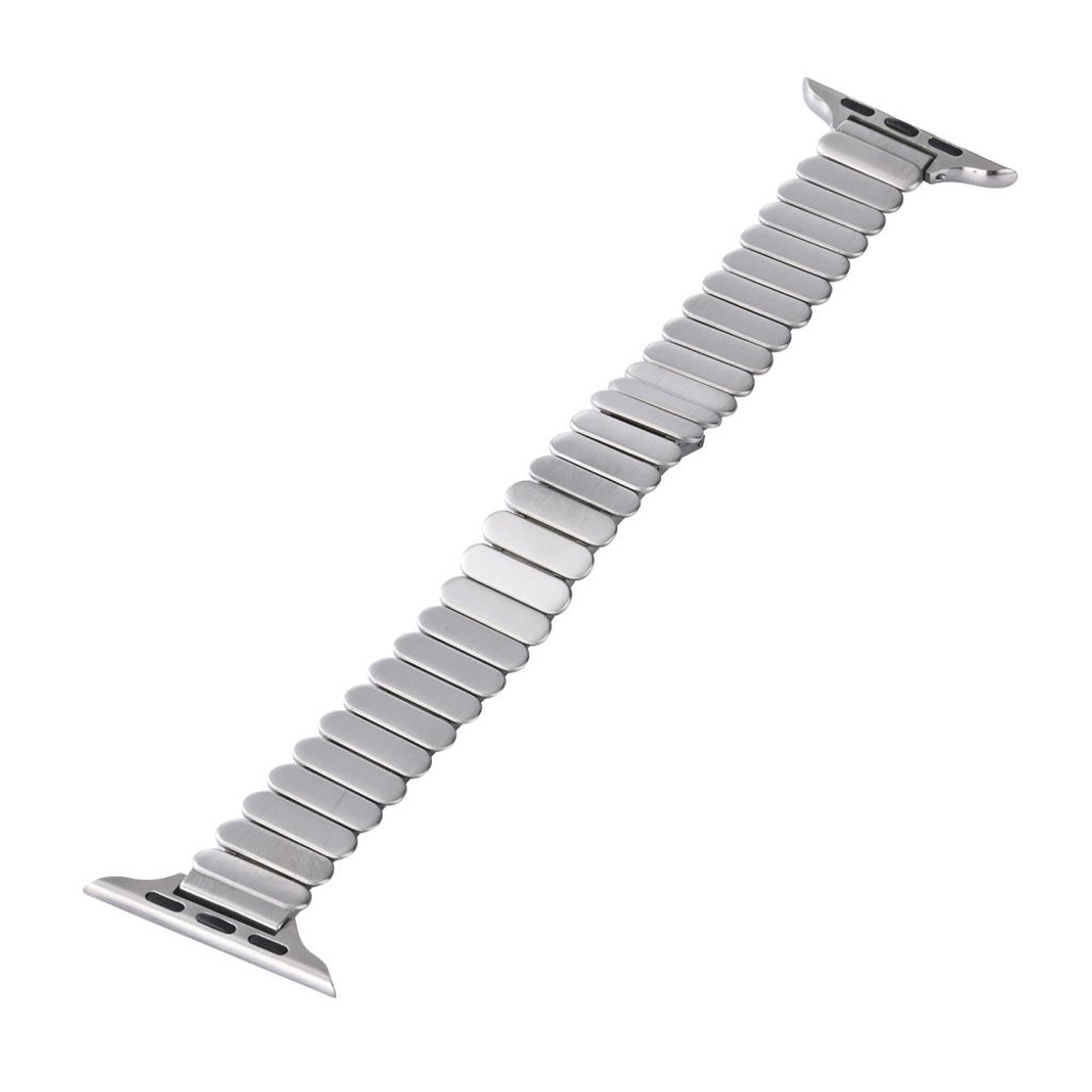 Apple Watch 42/41/40/38mm Klockarband Rostfritt Stål Fjärilsspänne - Silver