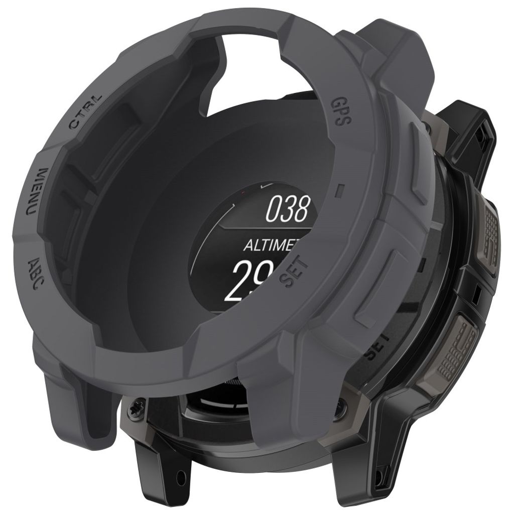 Garmin Instinct 3 AMOLED 50mm osv. Cover i Silikone - Grå