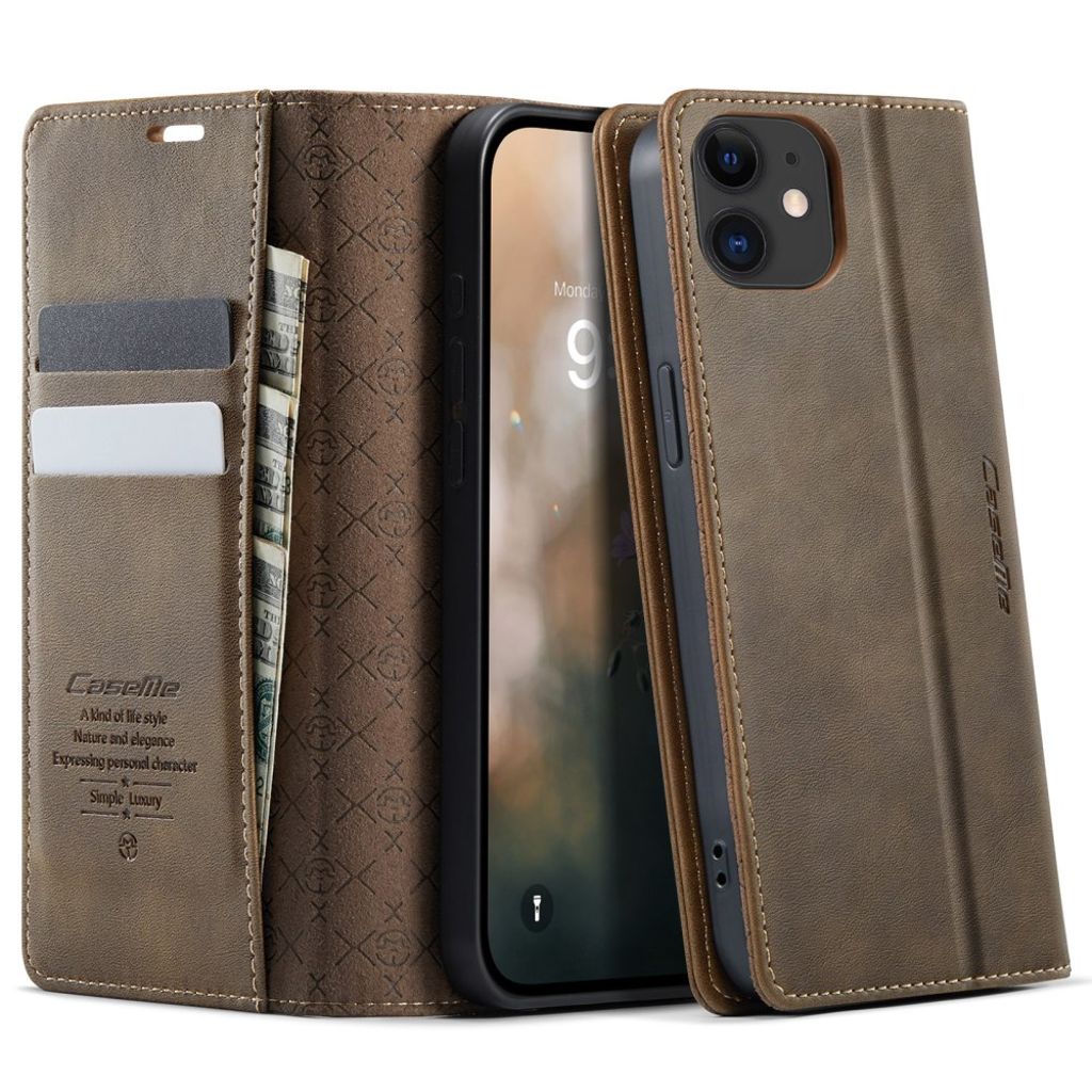 CASEME iPhone 12 Mini Cover with Card slots - Brown