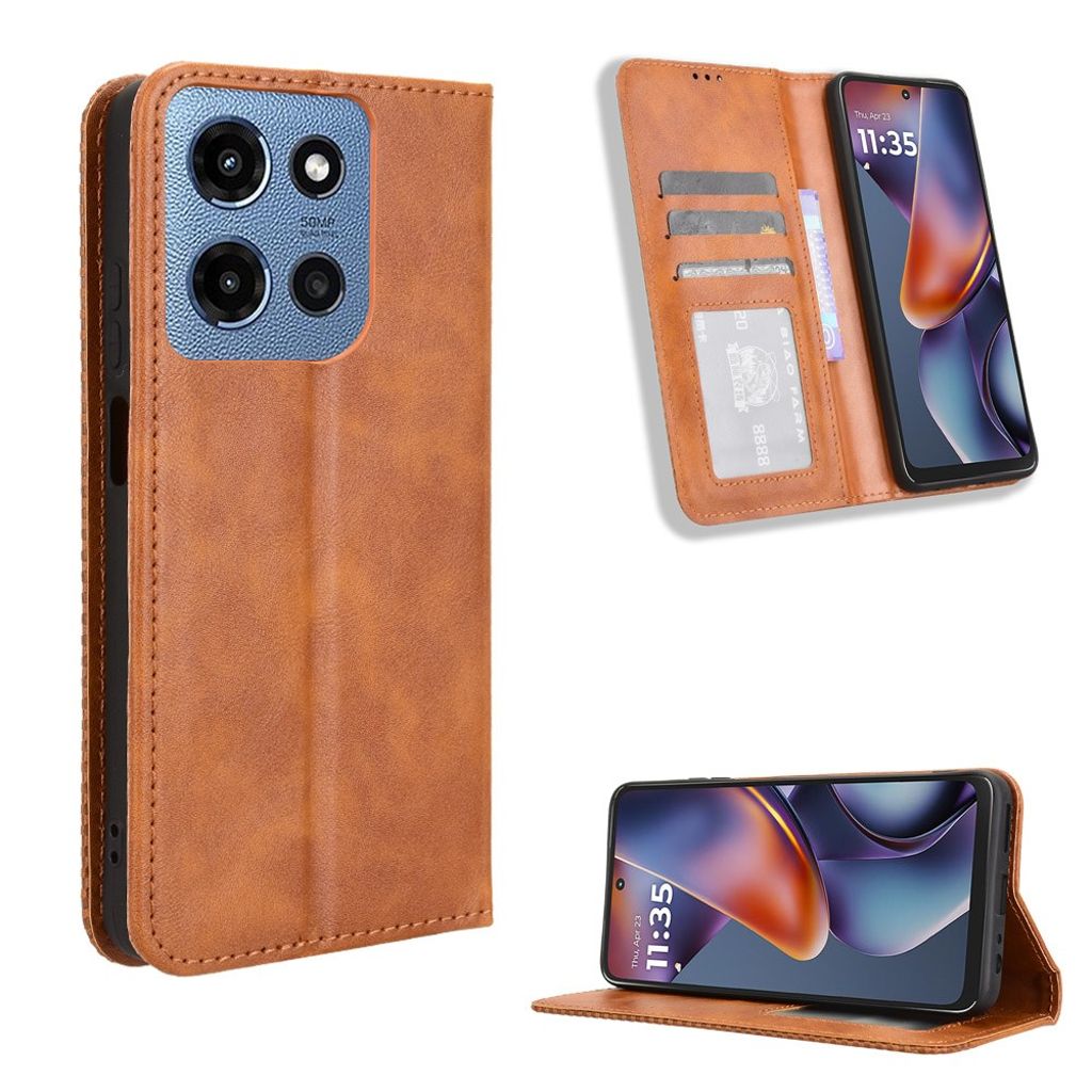 Motorola Moto G (2025) Plånboksfodral - Brun