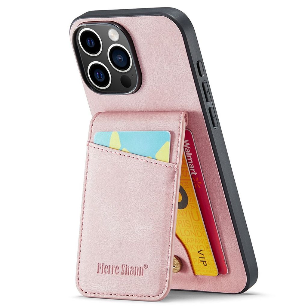 FIERRE SHANN iPhone 16 Pro Deksel med Kortspor - Rosa