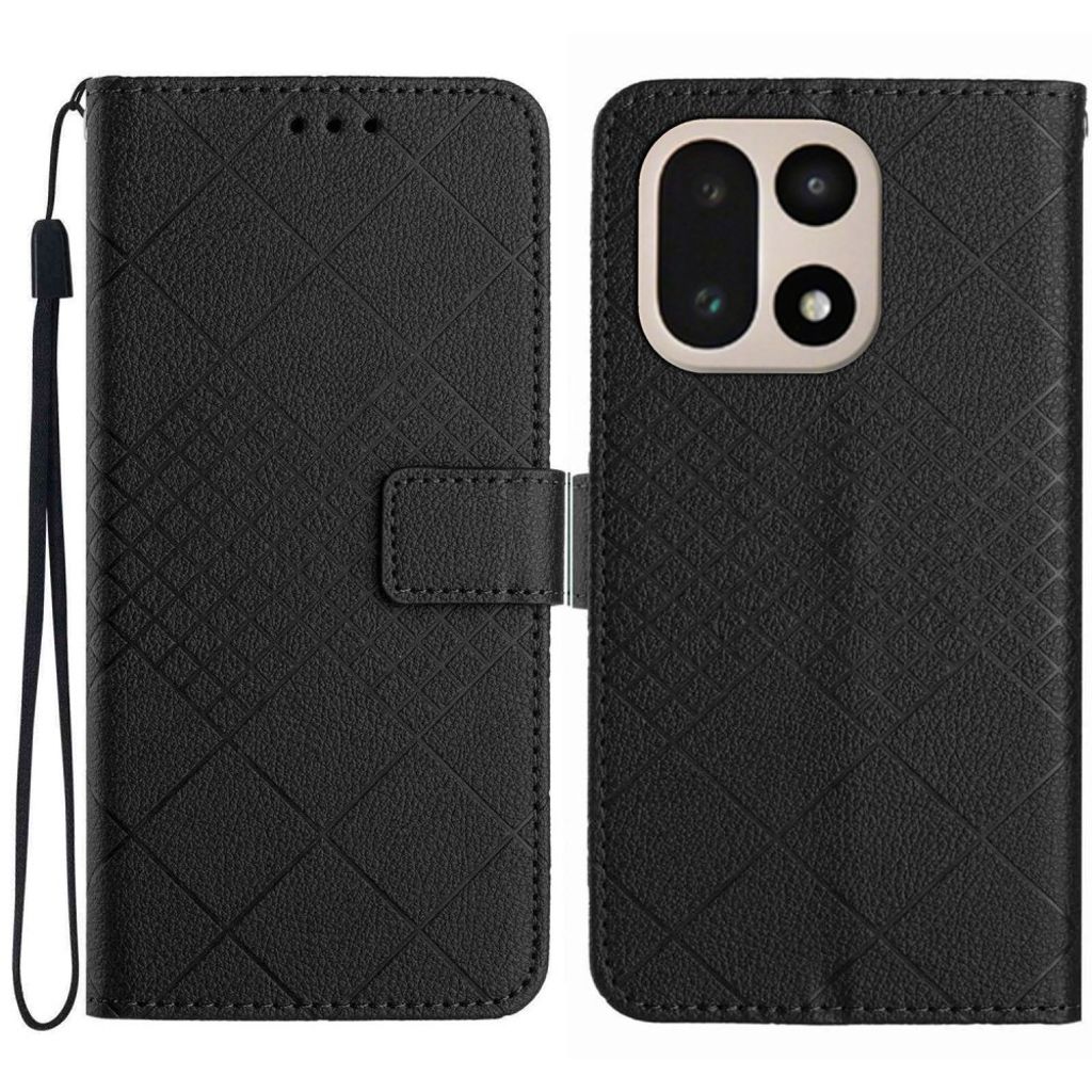 OnePlus 15 5G Wallet Cover with Carrying strap - Black