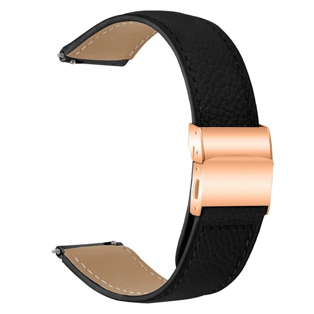 Garmin D2 Air X10/Venu/Approach S40 etc. Watch Strap Genuine Leather – Black