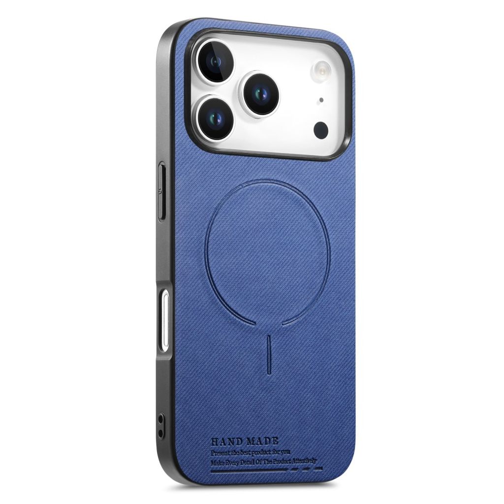 iPhone 17 Pro Max MagSafe-cover med tekstil-look - blå