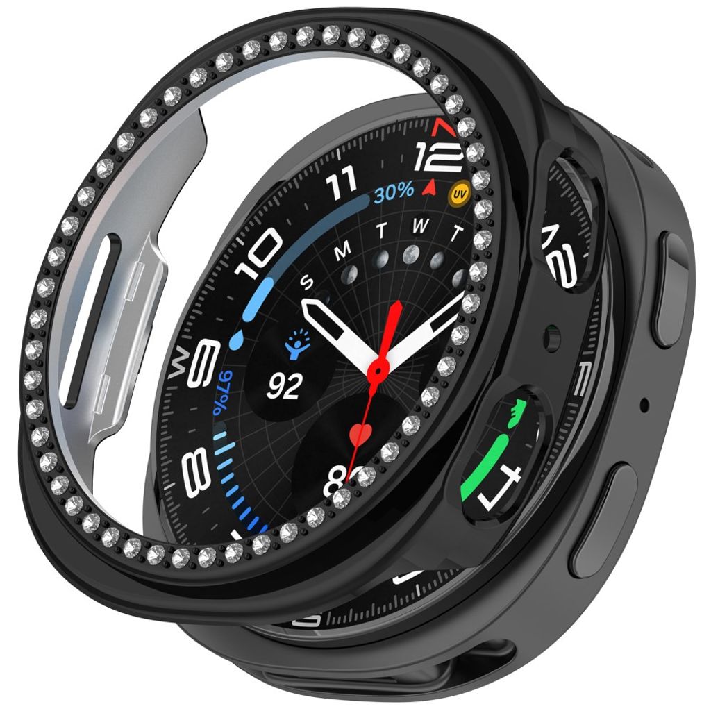 Samsung Galaxy Watch9 44mm Deksel med rhinsteiner - Svart