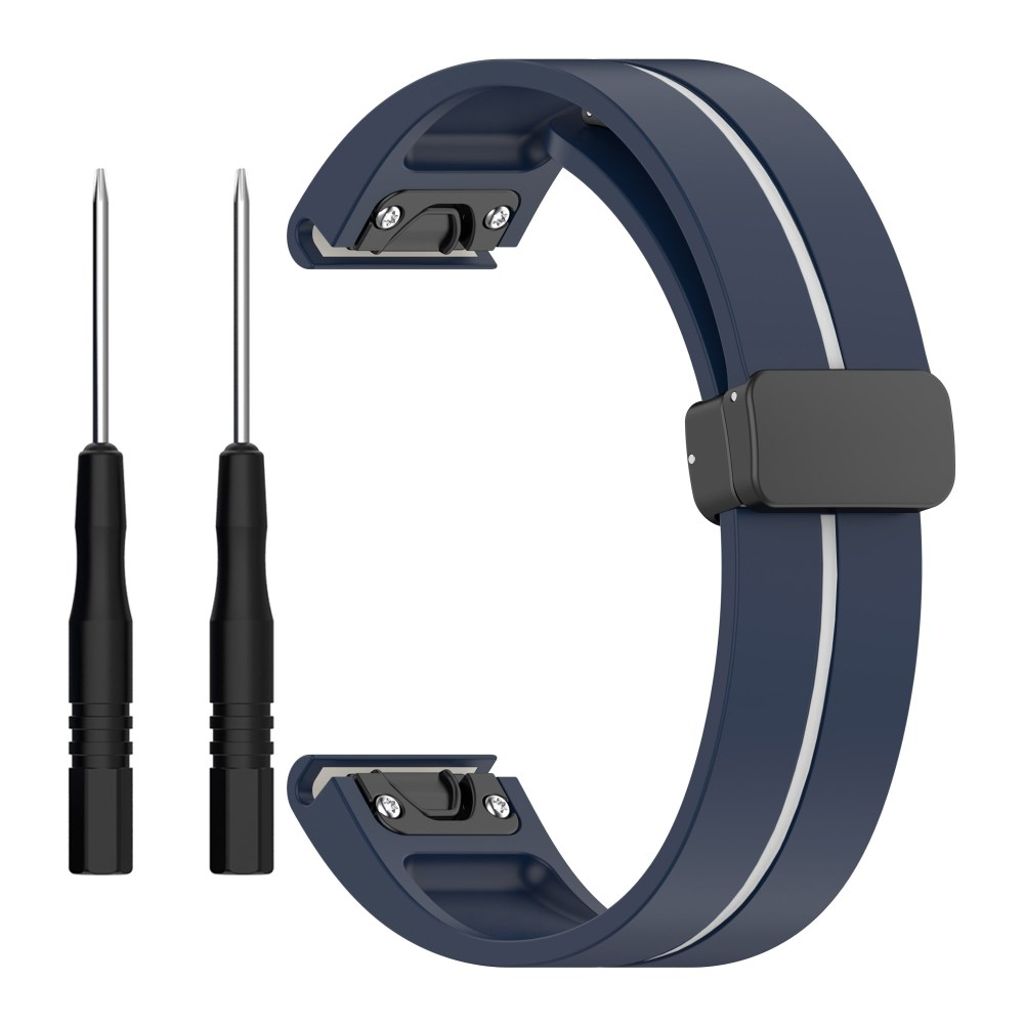 Garmin Fenix 8 51mm Klockarmband i Silikon - Blå, Vit