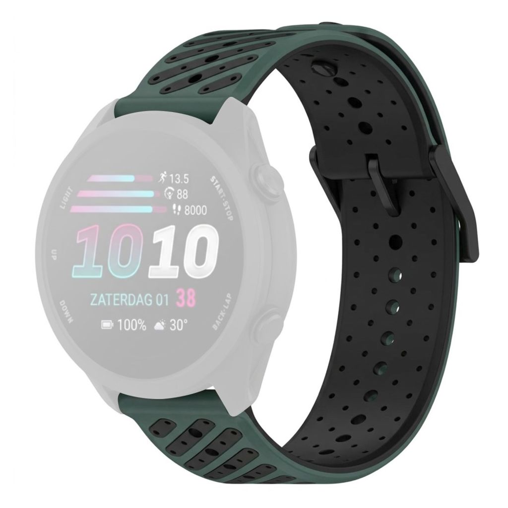 Garmin Forerunner 70/170/170 Music Silikone Urrem - Grøn/Sort