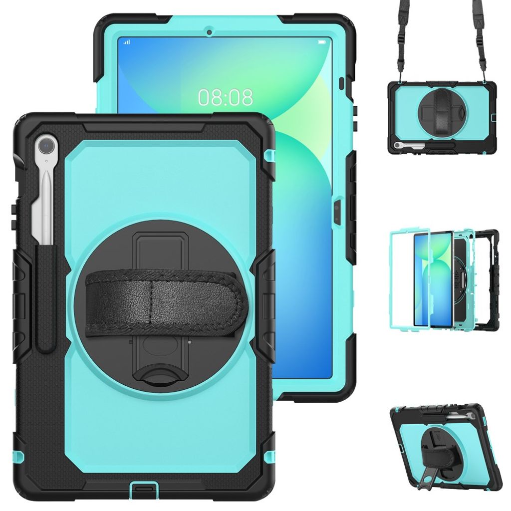 Samsung Galaxy Tab S10 FE Plus Case with Shoulder Strap - Blue